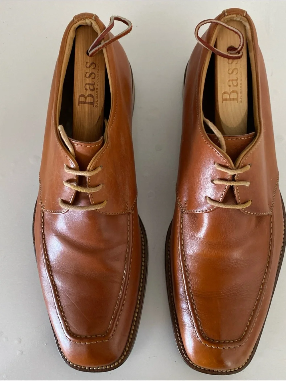 Gordon Rush 3863 Men’s 10 Cognac Brown Apron Toe Derby Made Italy Goodyear Welt